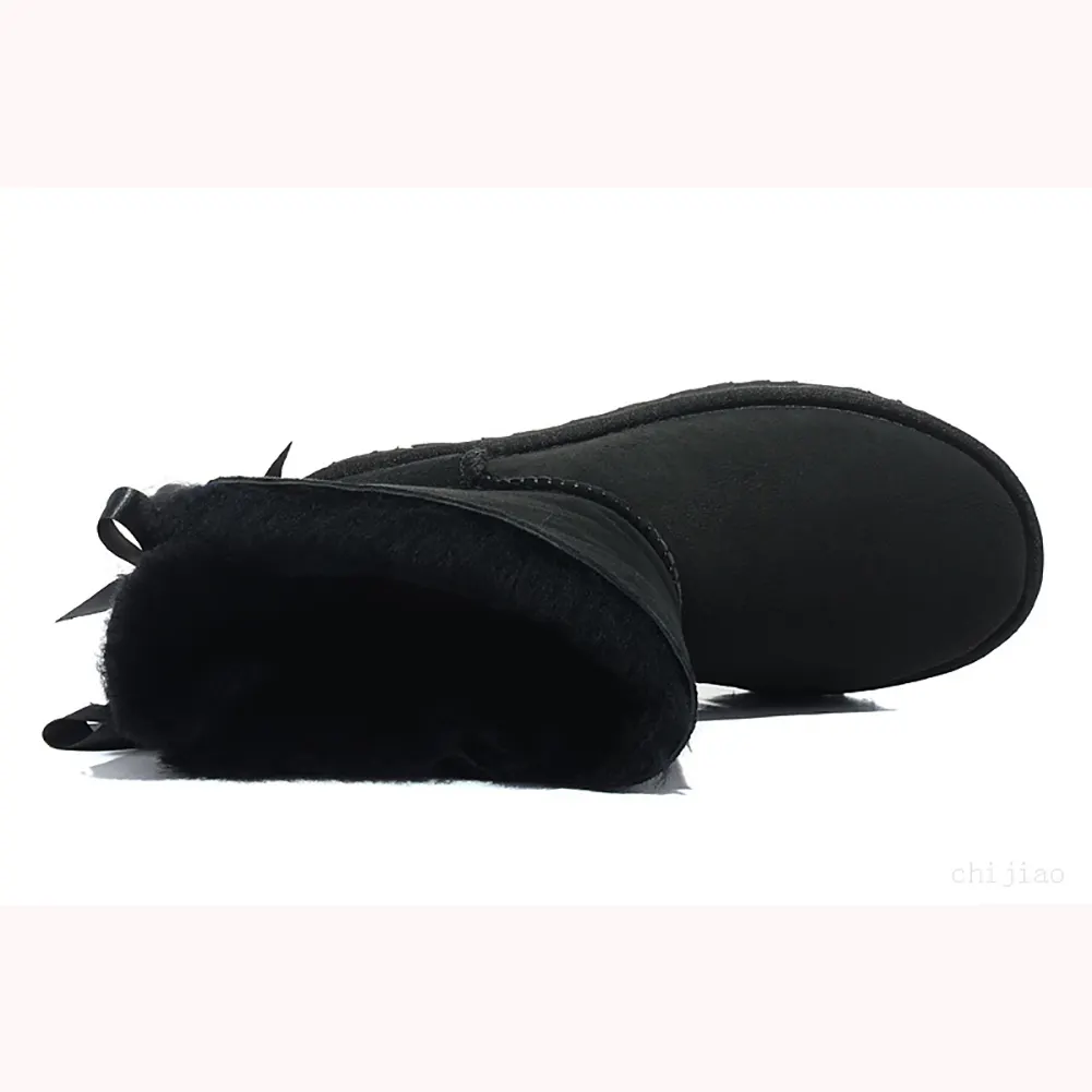 Women's Winter Ankle Snow Boots Black-vocosishoes