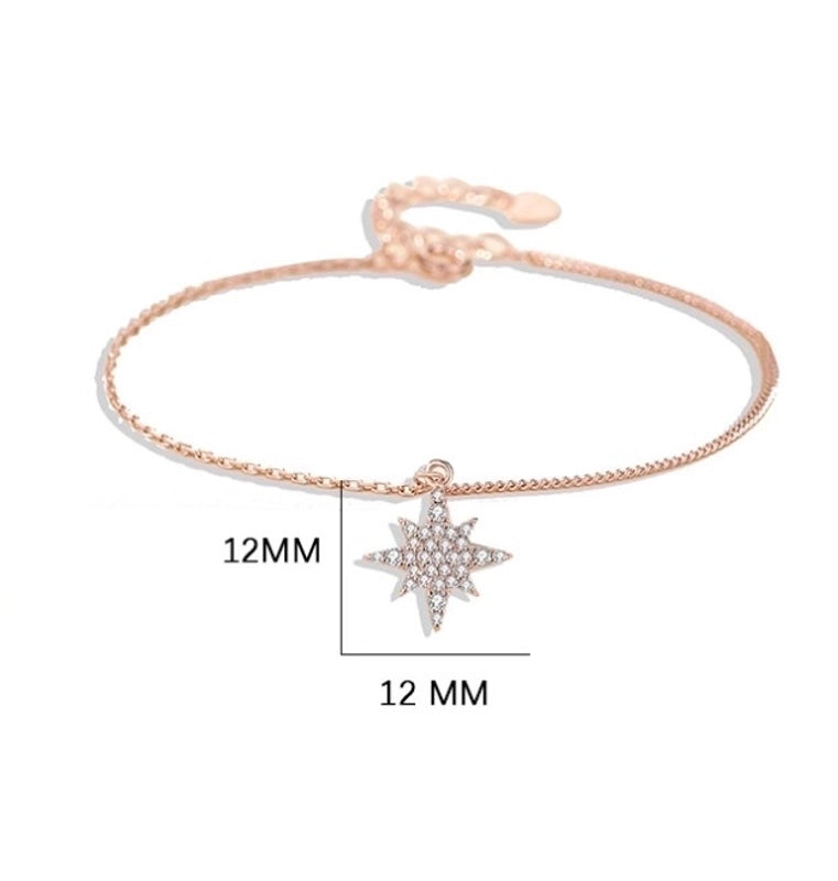 925 Sterling Silver Bracelets Minimalist Shiny