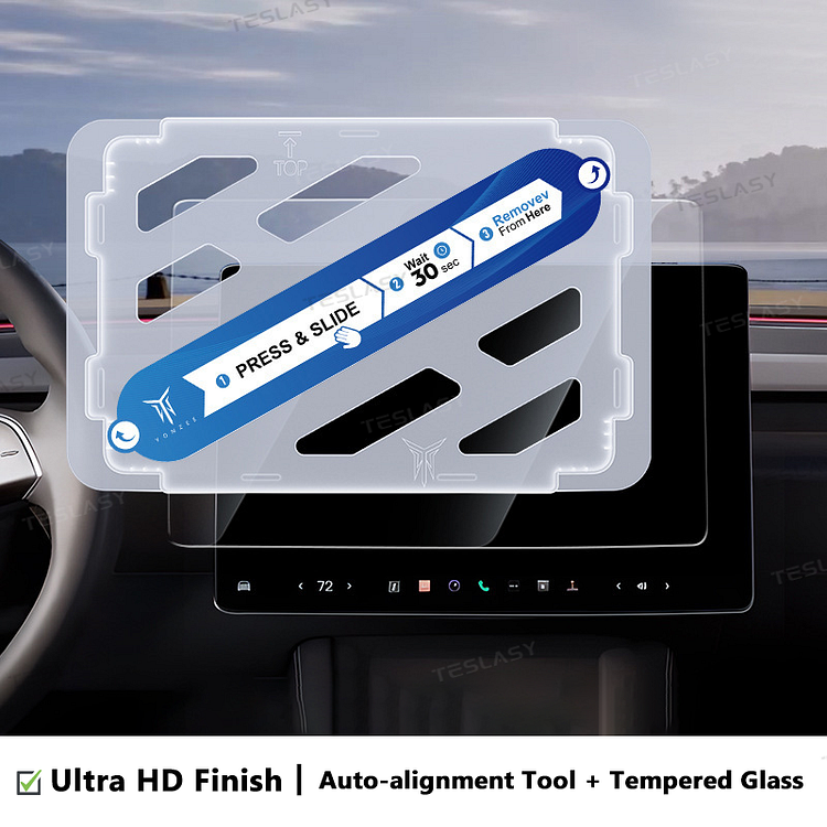 Tesla Model 3 / Y Tempered Glass Screen Protector With Auto- Alignment Tool | Teslasy