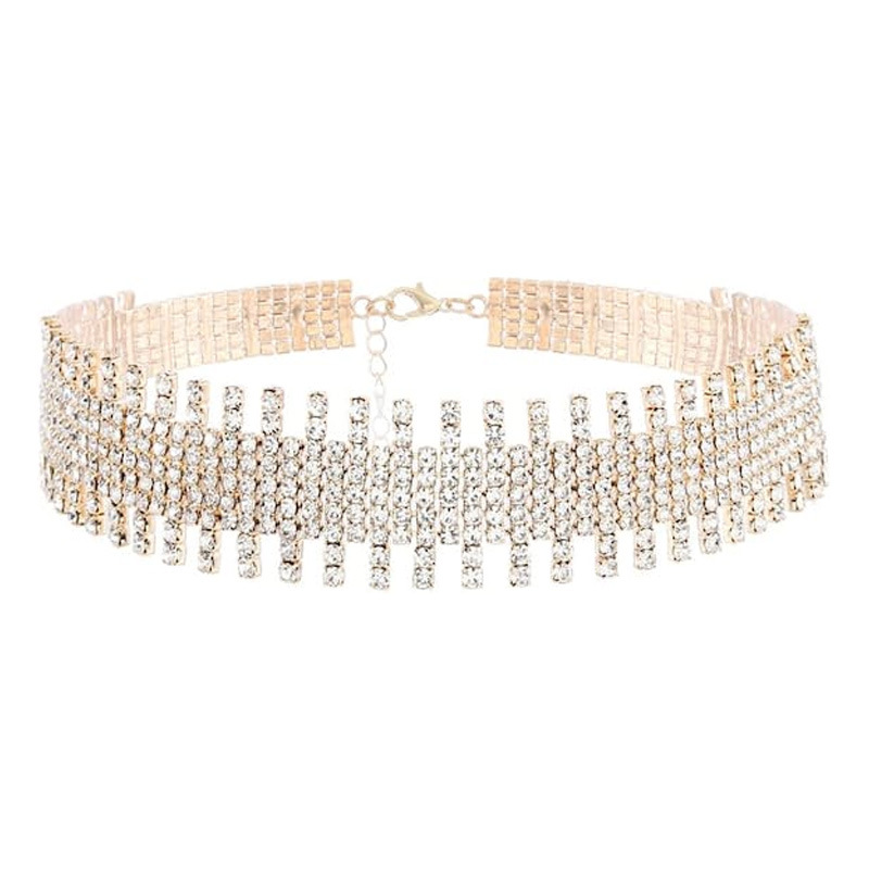 Fashion Ladies Multi-Row Rhinestone Necklace | Oxredo Shop Ramadan Sale
