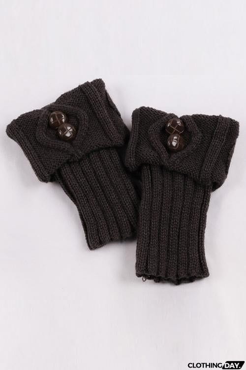 Tortoise Shell Button Boot Cuffs