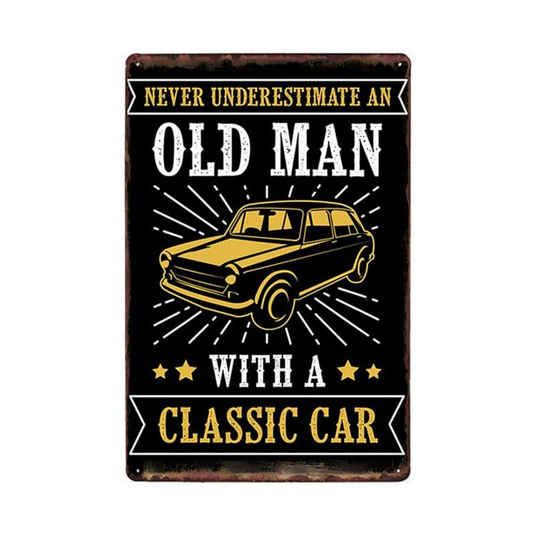 【20*30cm/30*40cm】Old Car - Vintage Tin Signs/Wooden Signs