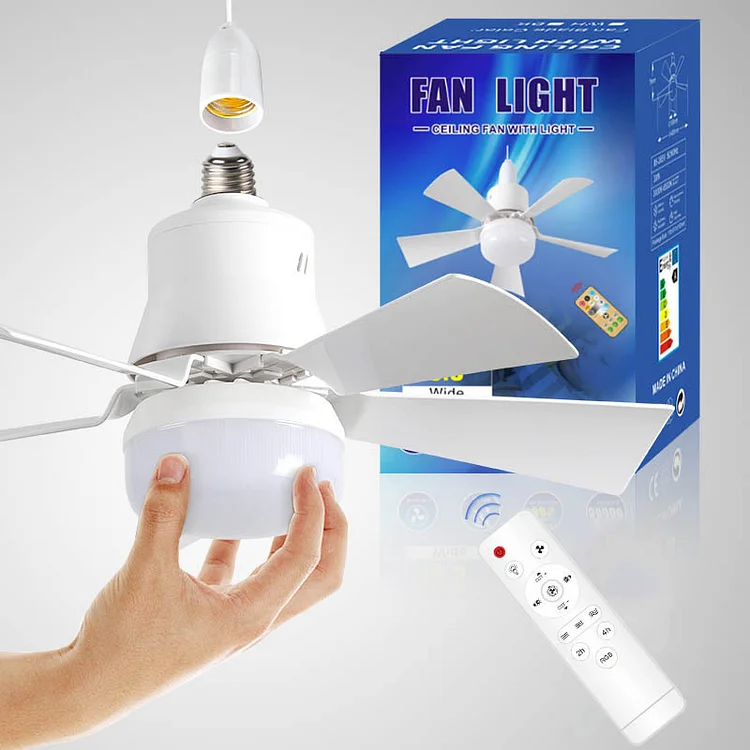2-IN-1 PORTABLE CEILING FAN & LIGHT with Remote Control