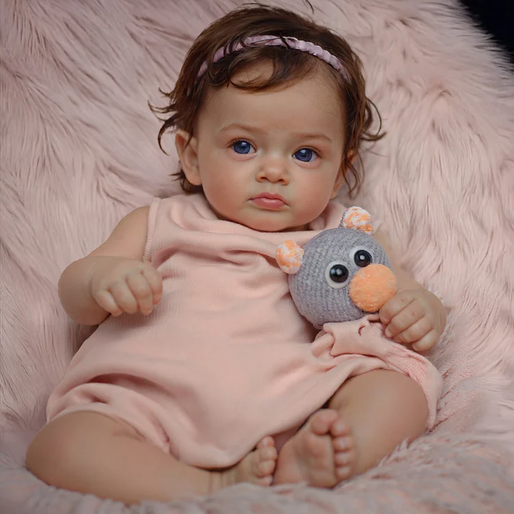 20" Reborn Baby Dolls Realistic Soft Weighted Body Truly Cloth Body Reborn Cute Toddler Baby Girl Matti
