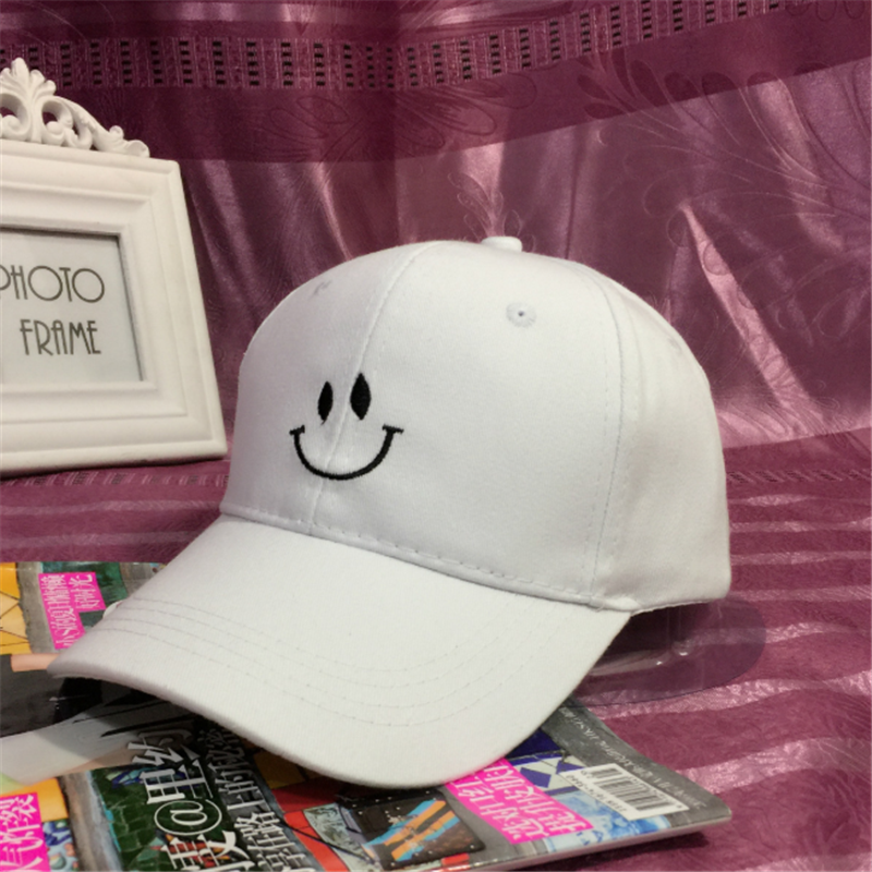 Embroidery smiley baseball cap hip hop hat