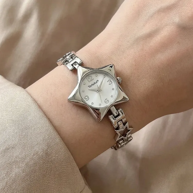 Star & Hearts Chain Bracelet Watch