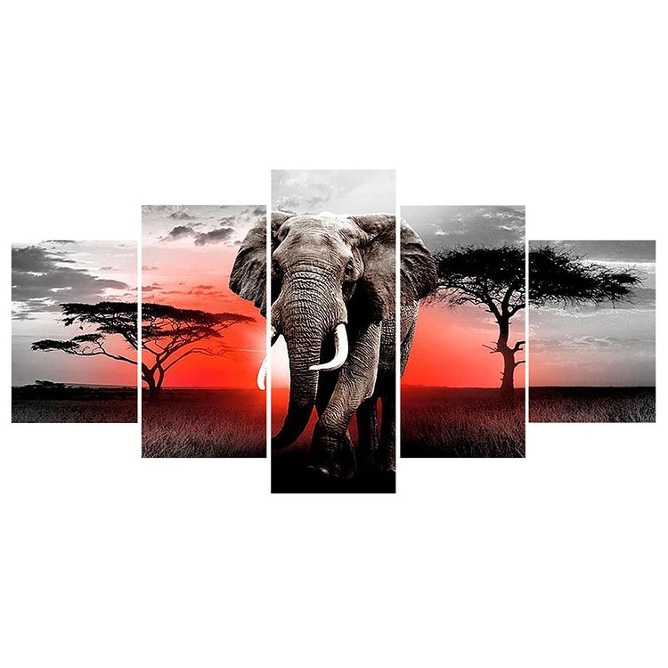 Elephant   Diamond Painting 103*45CM