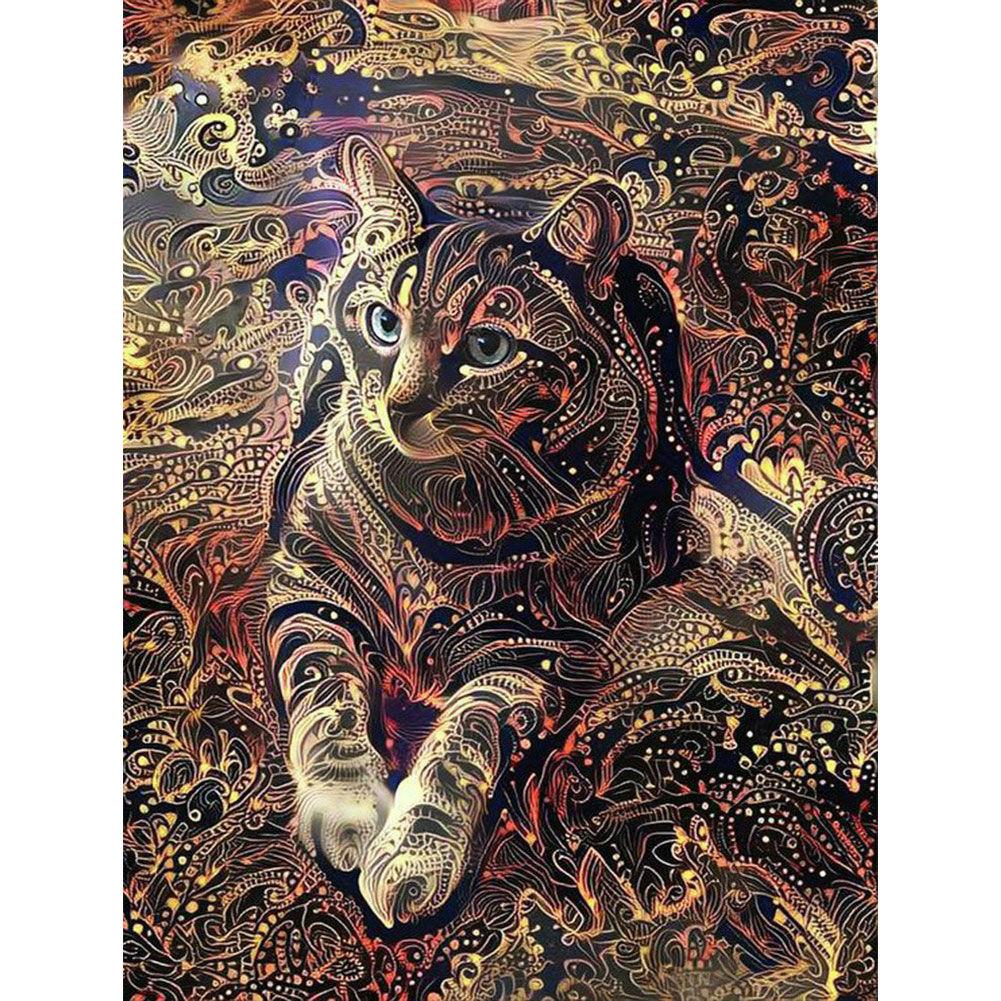

Gold Painting of Cat - Square Drill Diamond Painting - 30*40CM, 501 Original