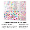  3228pcs DIY Self-Adhesive Gem & Rhinestone Stickers Sparkling Jewel Stickers for Crafts & Decorations