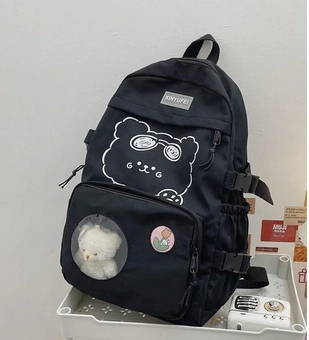 Ita Backpack Bear Print Doll Bag