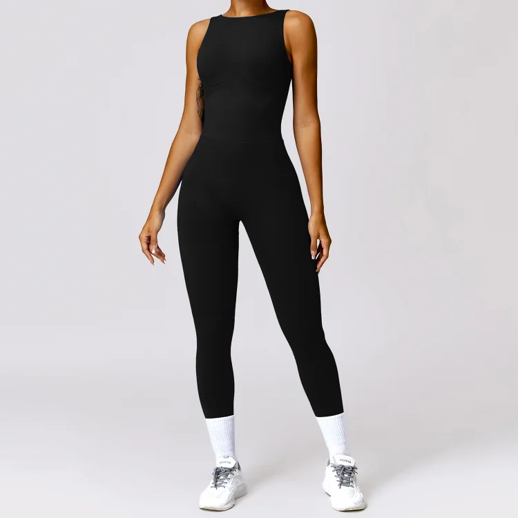PASUXI New Custom Logo Girls One Piece Gym Fitness Bodysuit Yoga Jumpsuit Sports Clothing Workout Jumpsuit For Women huanwei