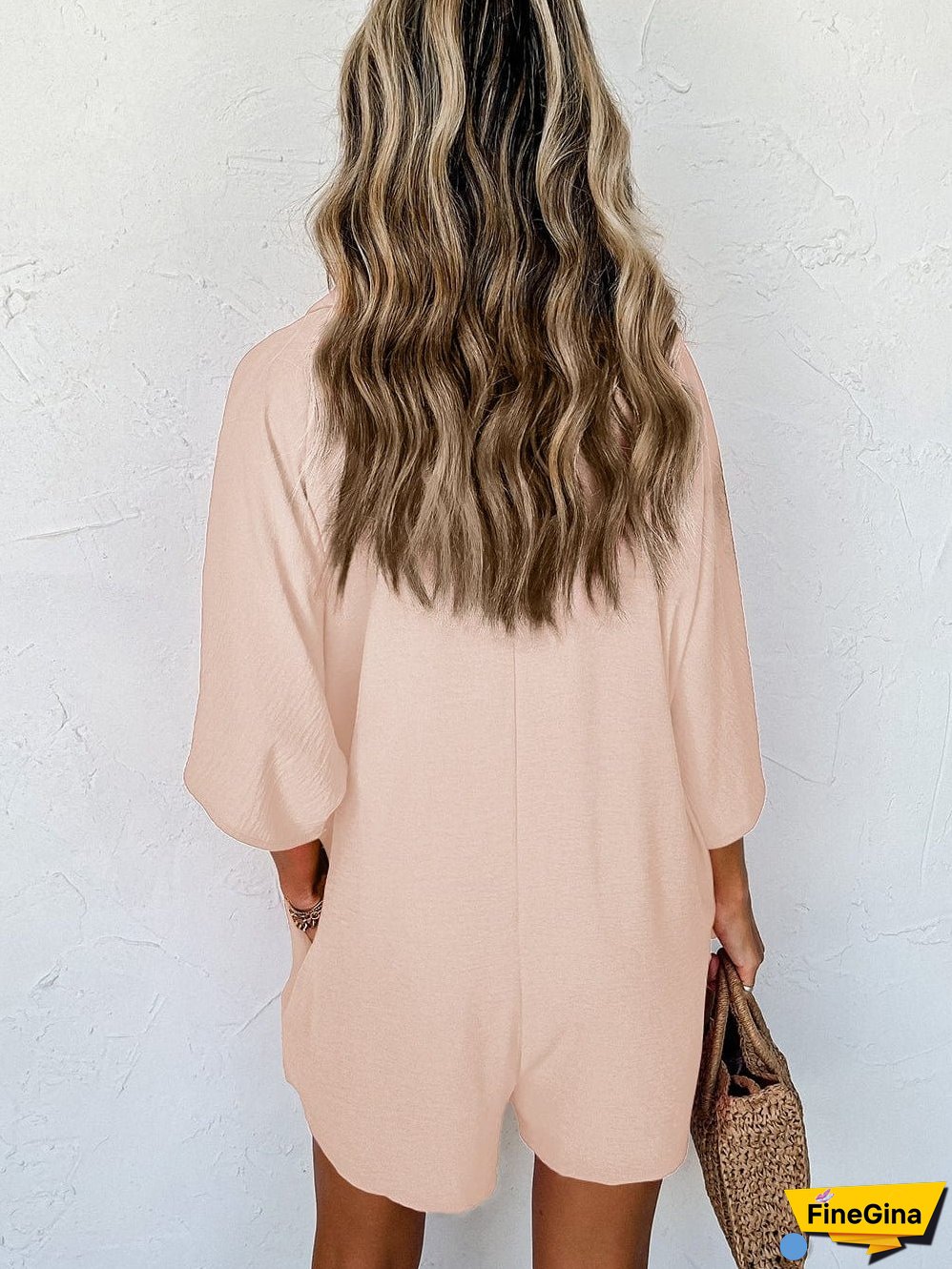 Plus Size Button-Down Jumpsuit