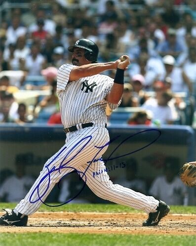 SAL FASANO NEW YORK YANKEES ACTION SIGNED 8x10