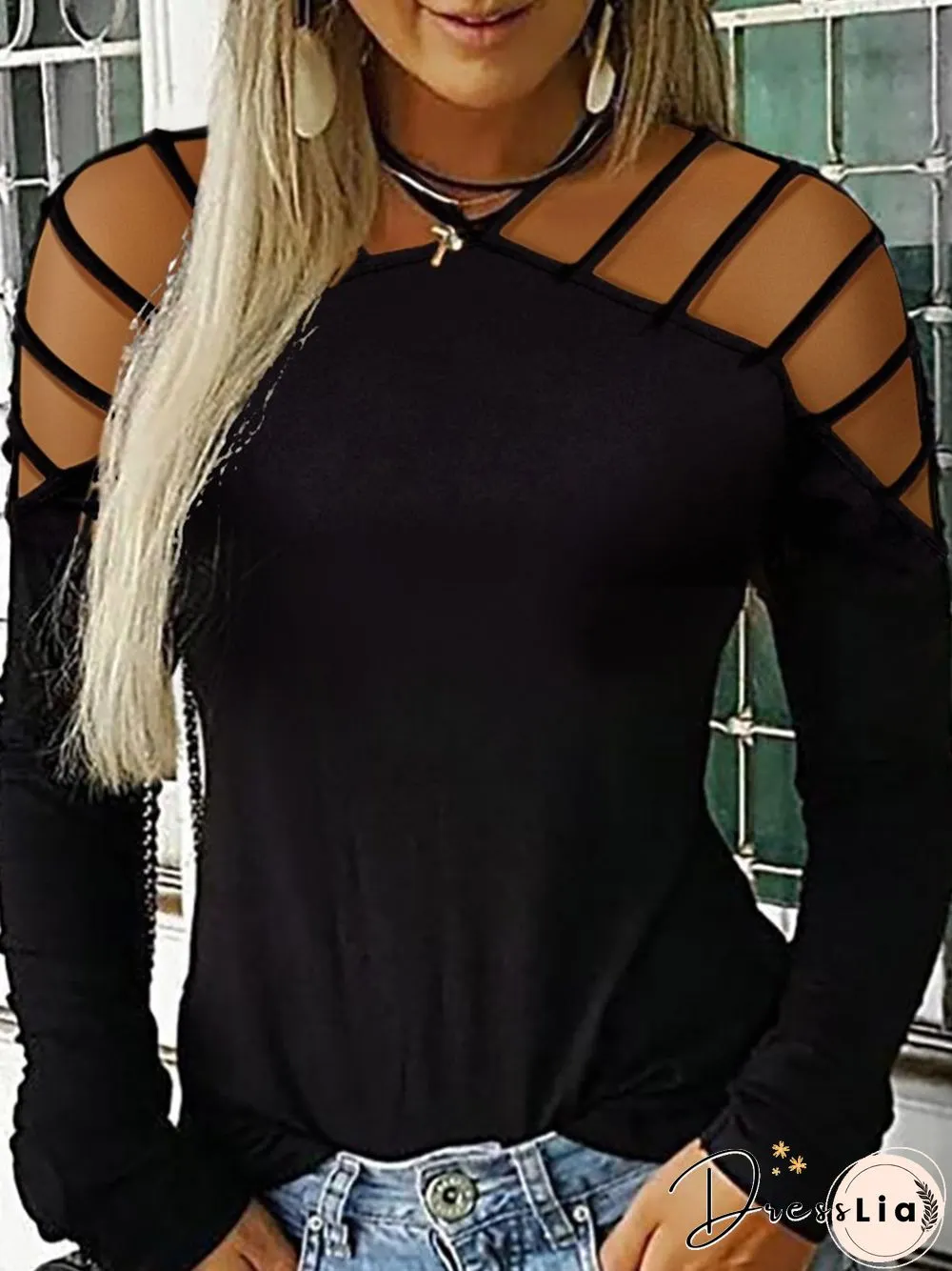 Casual Hollow Out Tops