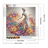 Fille en robe de fleur - peinture au diamant de forme sp&eacute;ciale - 30 * 30cm