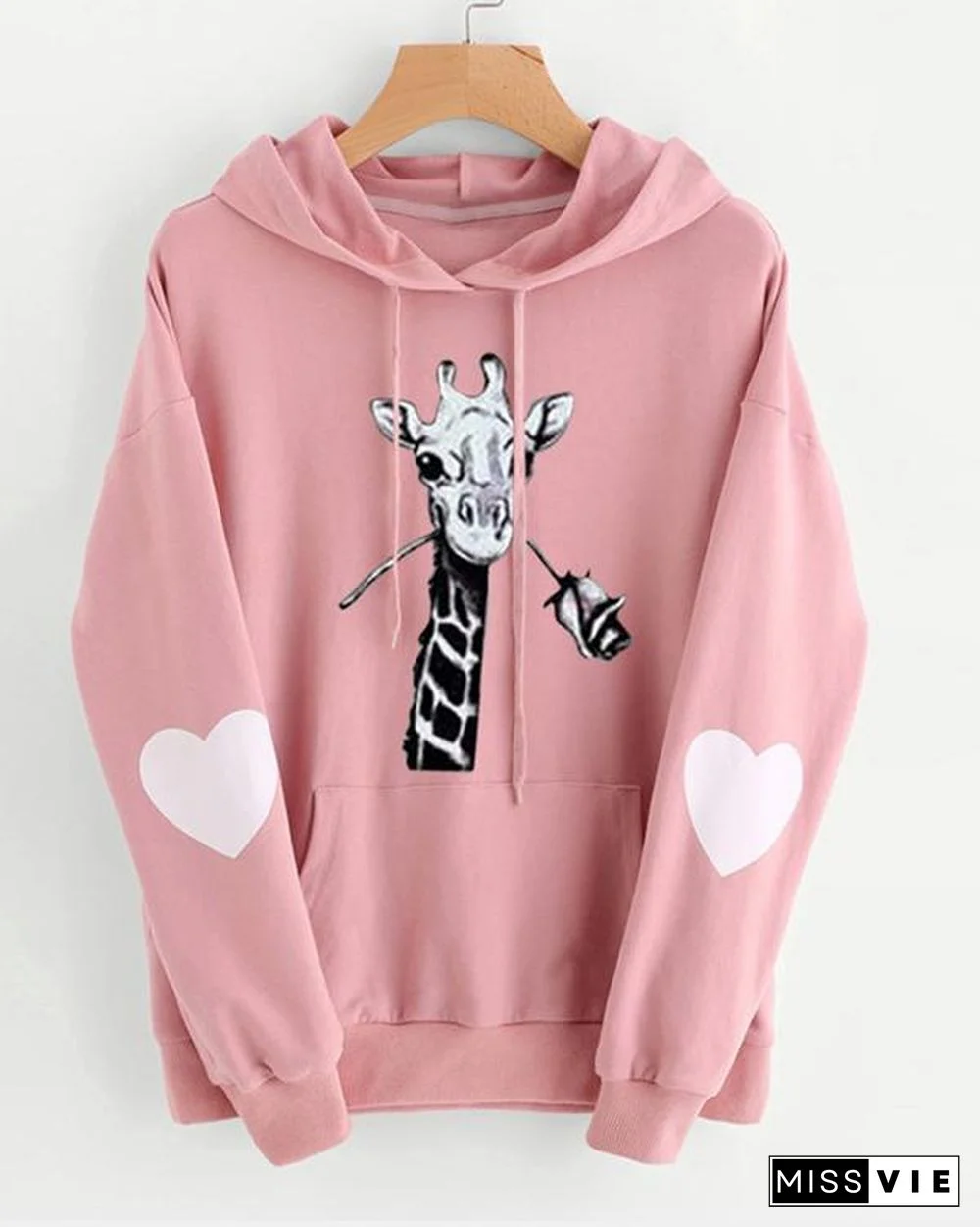 Women Print Casual Long Sleeve Cute Hoodies