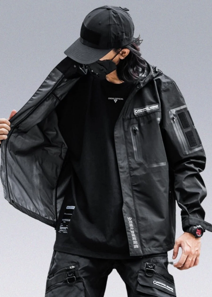 新品 Ecoleather Over Jacket ENSHADOWER Deconstructed Asymmetrical Windbreaker