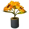 A sparkling sunflower lamp a twinkling sunflower tree three-color lighting realistic 3D design USB c