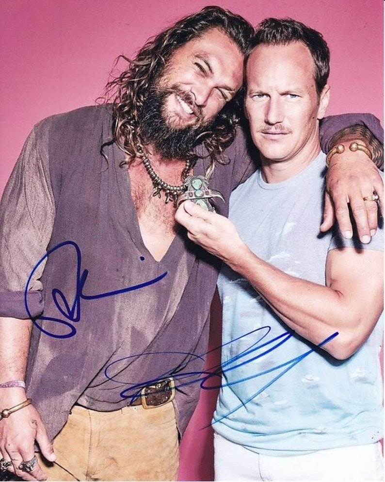 Jason momoa and patrick wilson signed autographed aquaman Photo Poster painting