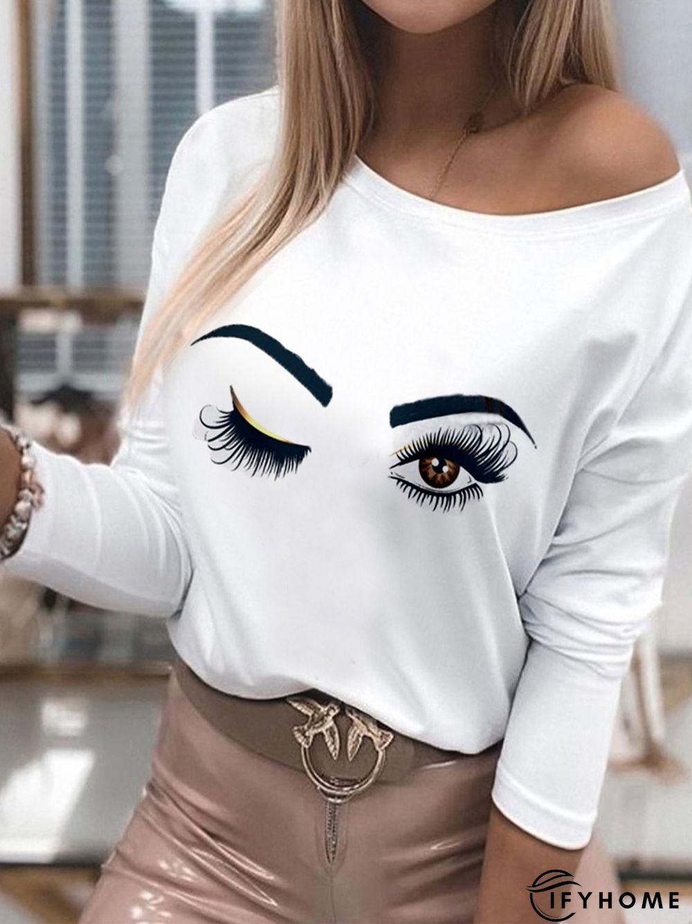 Casual Eye Loosen Tops | IFYHOME