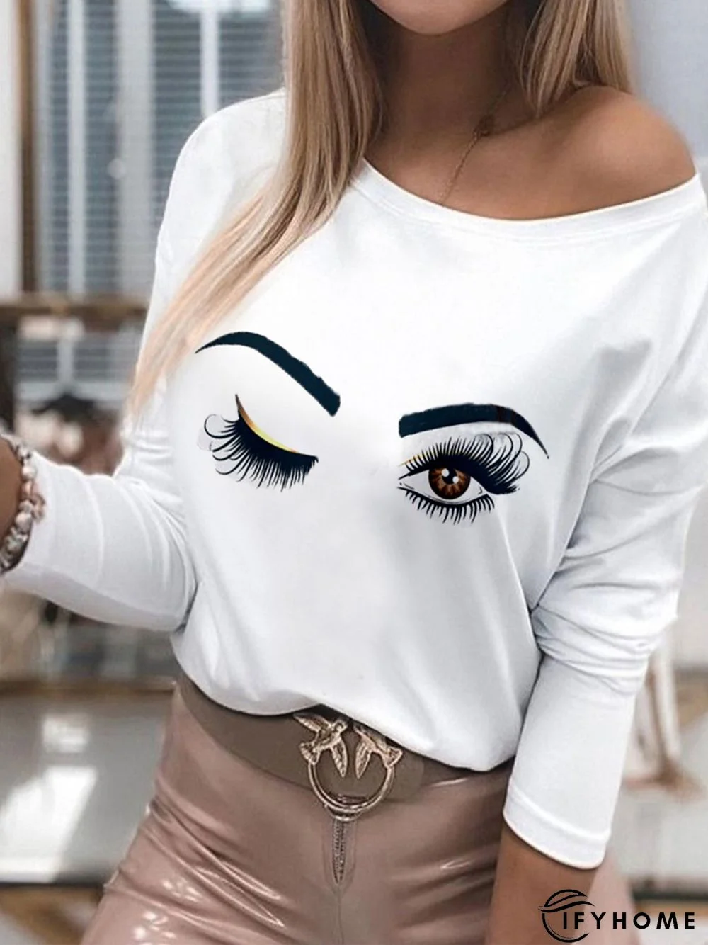 Casual Eye Loosen Tops | IFYHOME