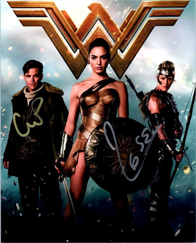 GAL GADOT CHRIS PINE signed 8x10 Photo Poster painting Picture autographed with COA