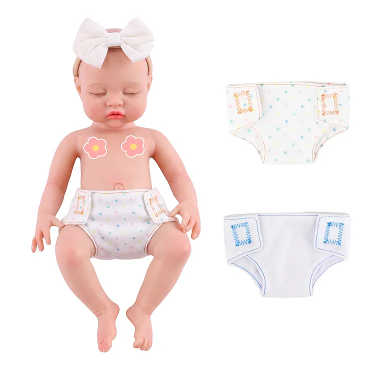 12"-16" Baby Doll Diapers Babeside Baby Doll Accessories 2 Pcs