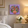 DIY Pre-Framed Flower Vase Button Art Canvas Kit