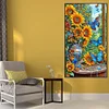 Diamond Painting -DIY Full Round Drill Sunflower Butterfly(70*40 CM)