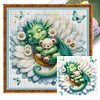 Lotus Dragon-11CT Stamped Cross Stitch 50*50cm/19.69*19.69in