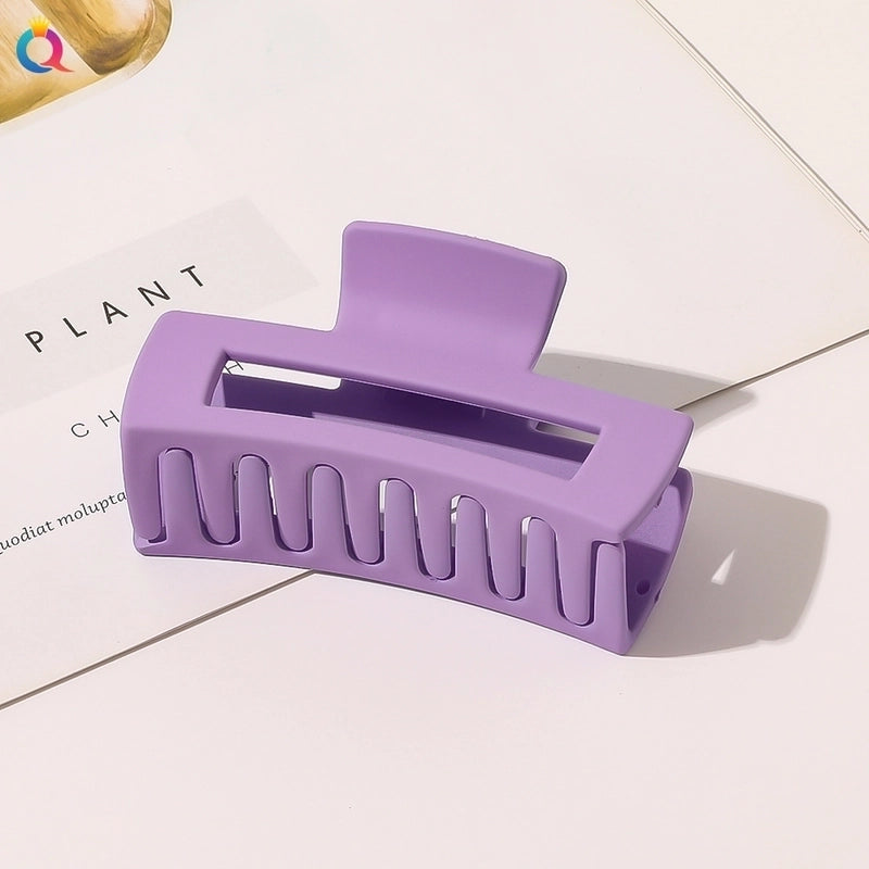 Minimalist Solid Color Plastic Hair Claws