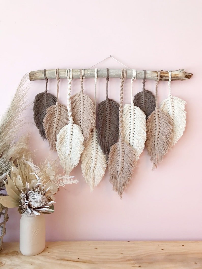 Boho Leaves Macrame Wall Hanging
