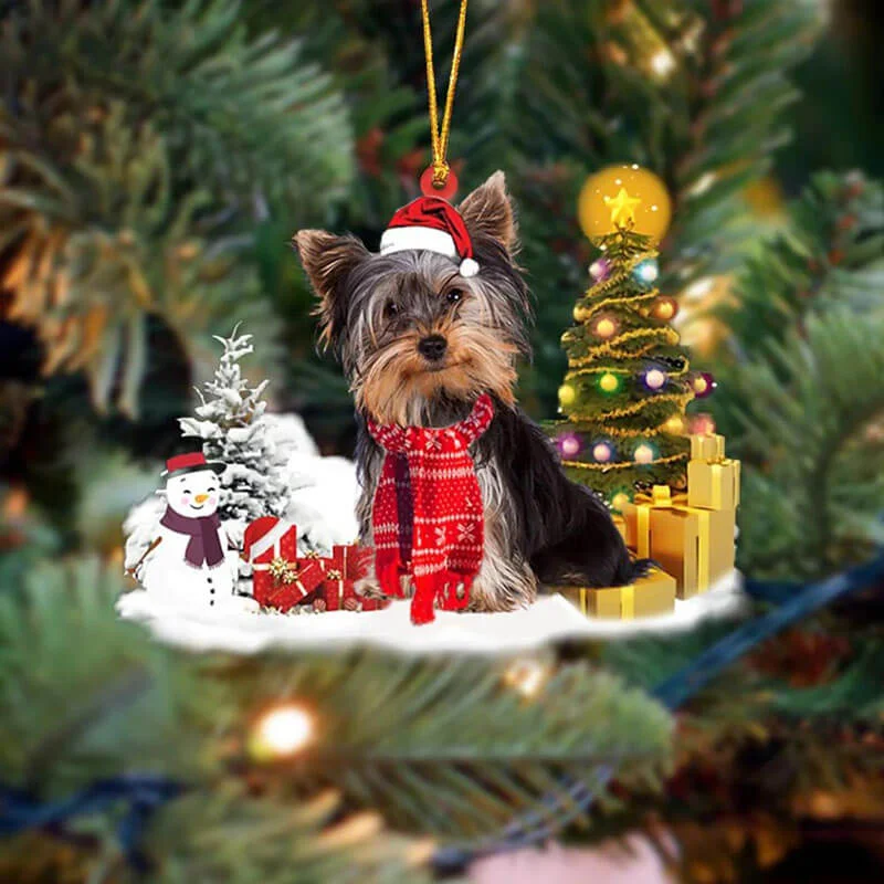 VigorDaily Yorkshire Terrier Christmas Ornament SM004