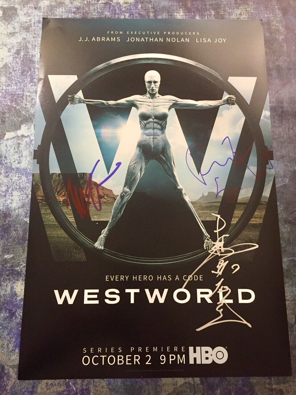 GFA Tessa Thompson Rodrigo * WESTWORLD * Cast x3 Signed 12x18 Photo Poster painting Poster B COA