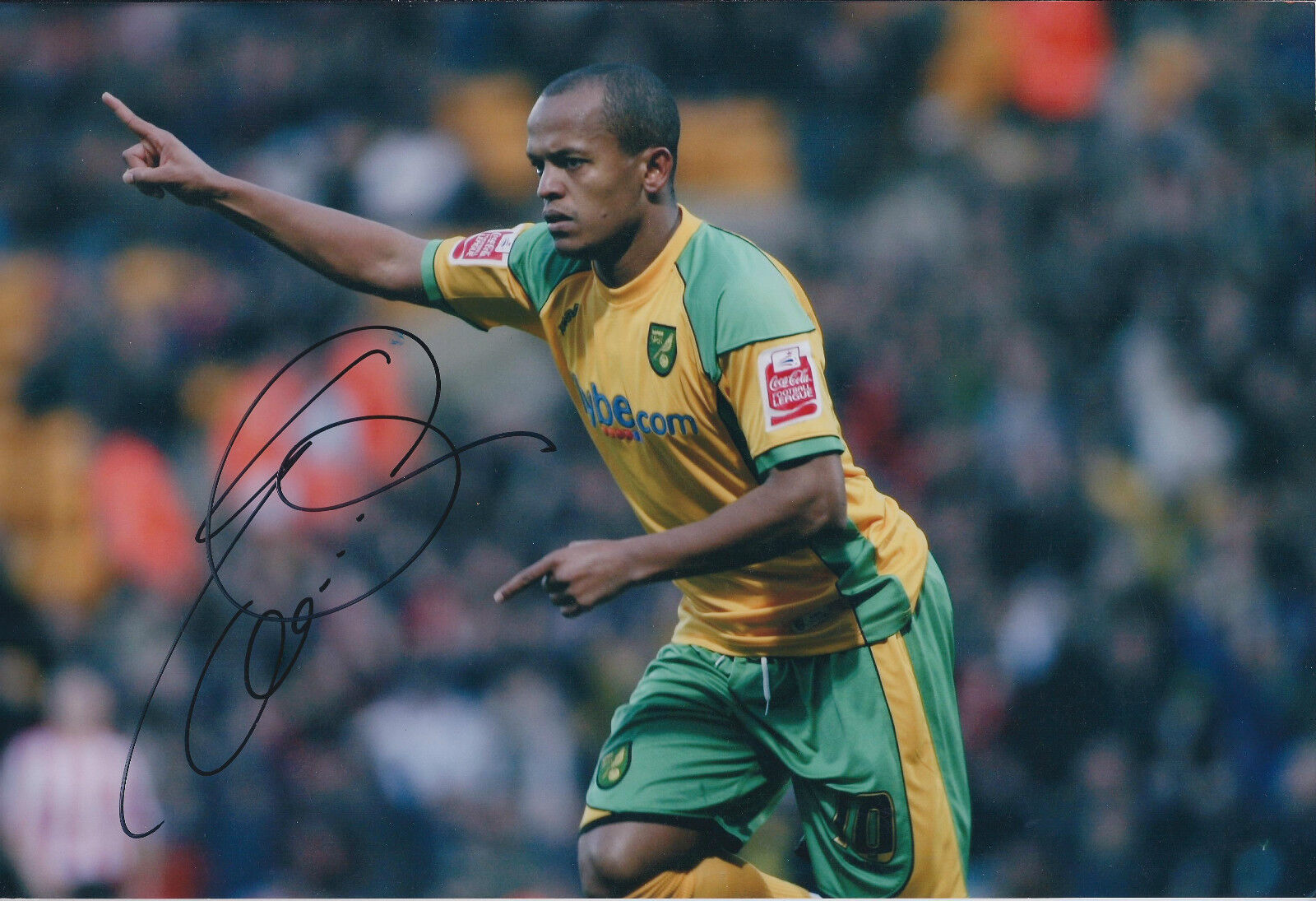 Robert EARNSHAW SIGNED COA Autograph 12x8 Photo Poster painting AFTAL Norwich City WALES