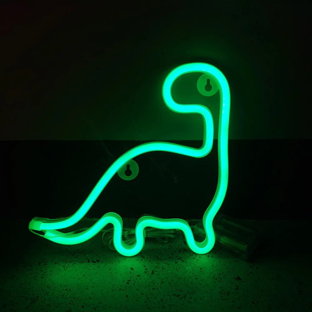 Dinosaur LED Neon Light Colorful Neon Sign Hanging Decoration Lamp (Green)