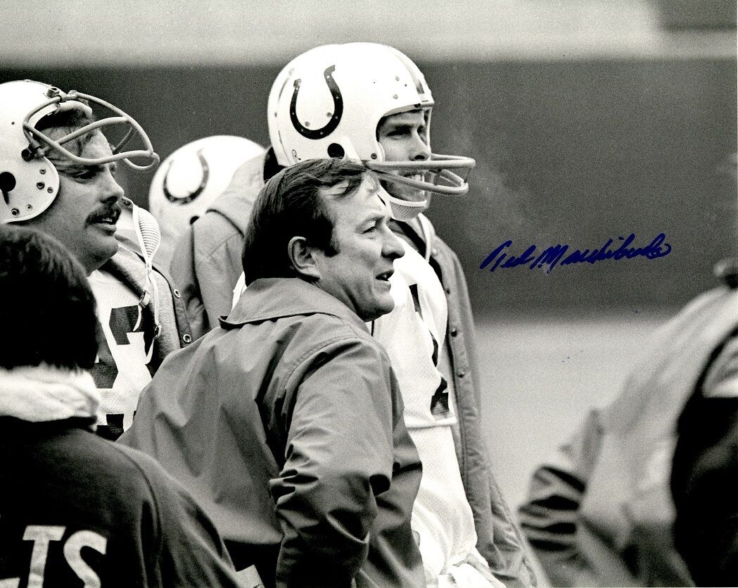 Autographed TED MARCHIBRODA Baltimore Colts 8x10 Photo Poster painting w/COA