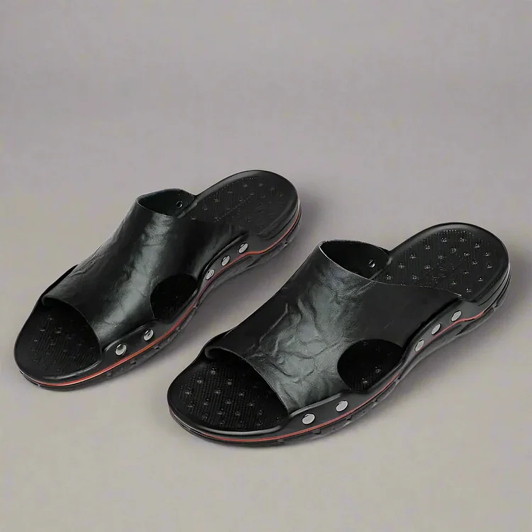 Lightweight EVA Sandals for Men – Black Summer Slip-Ons Radinnoo.com