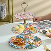 3 Tier Acrylic Mandala Diamond Painting Cake Snack Stand for Afternoon Tea