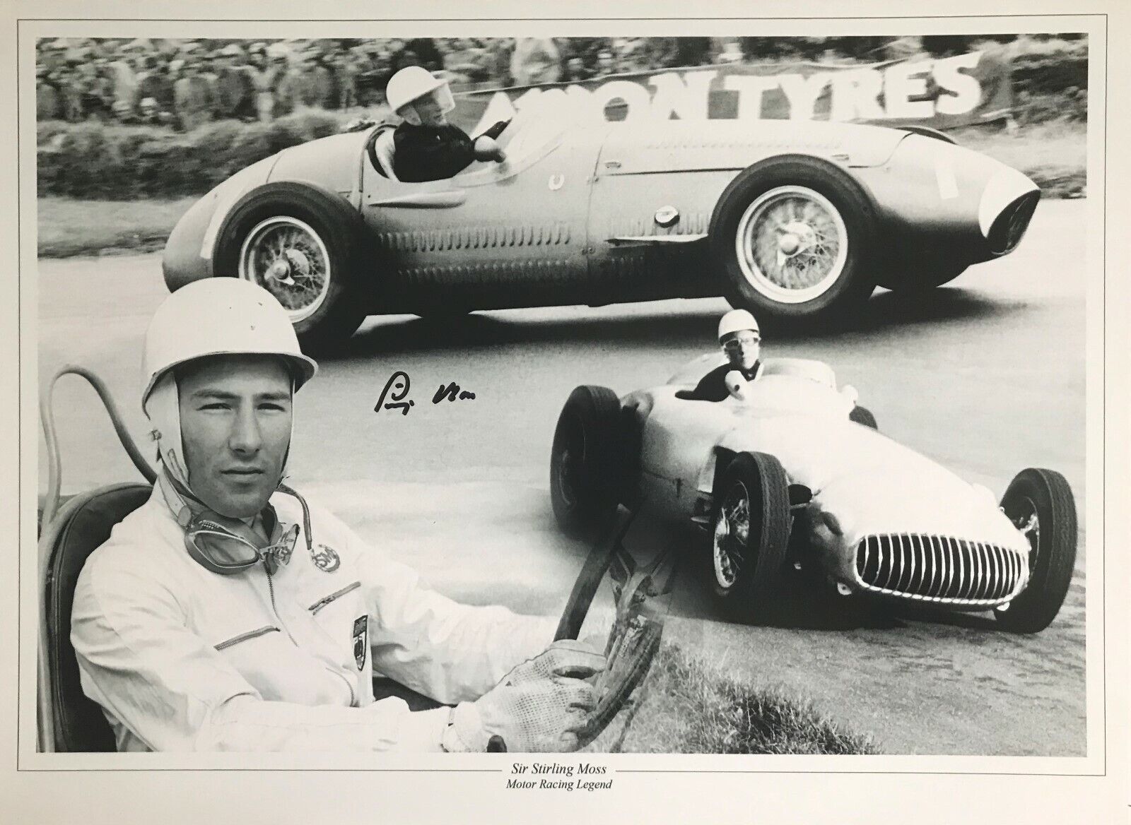 STIRLING MOSS SIGNED 16x12 Photo Poster painting - UACC & AFTAL FORMULA 1 GRAND PRIX AUTOGRAPH