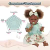 Silicone Realistic Newborn Caramel Skin Black Baby Girl Dolls 22 Inch For Gift 
