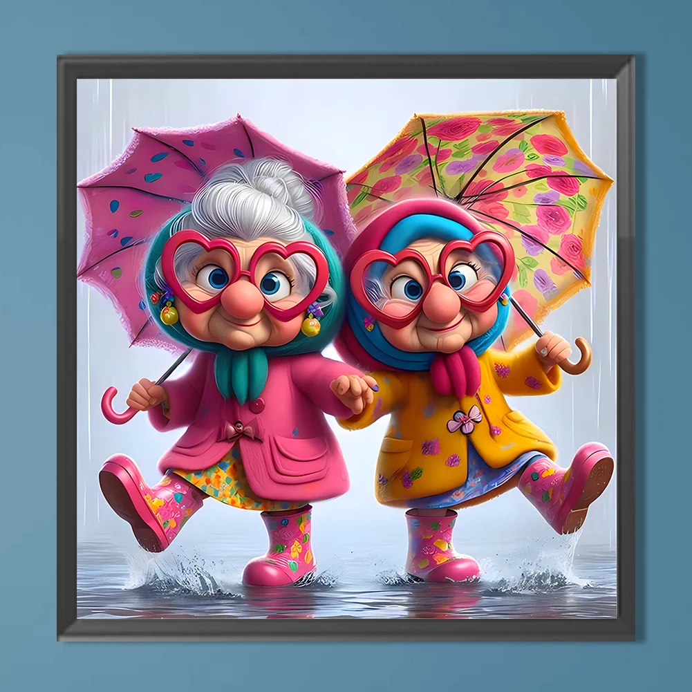 Diamond Painting - Full Round Drill - Grandma(Canvas|40*40cm)