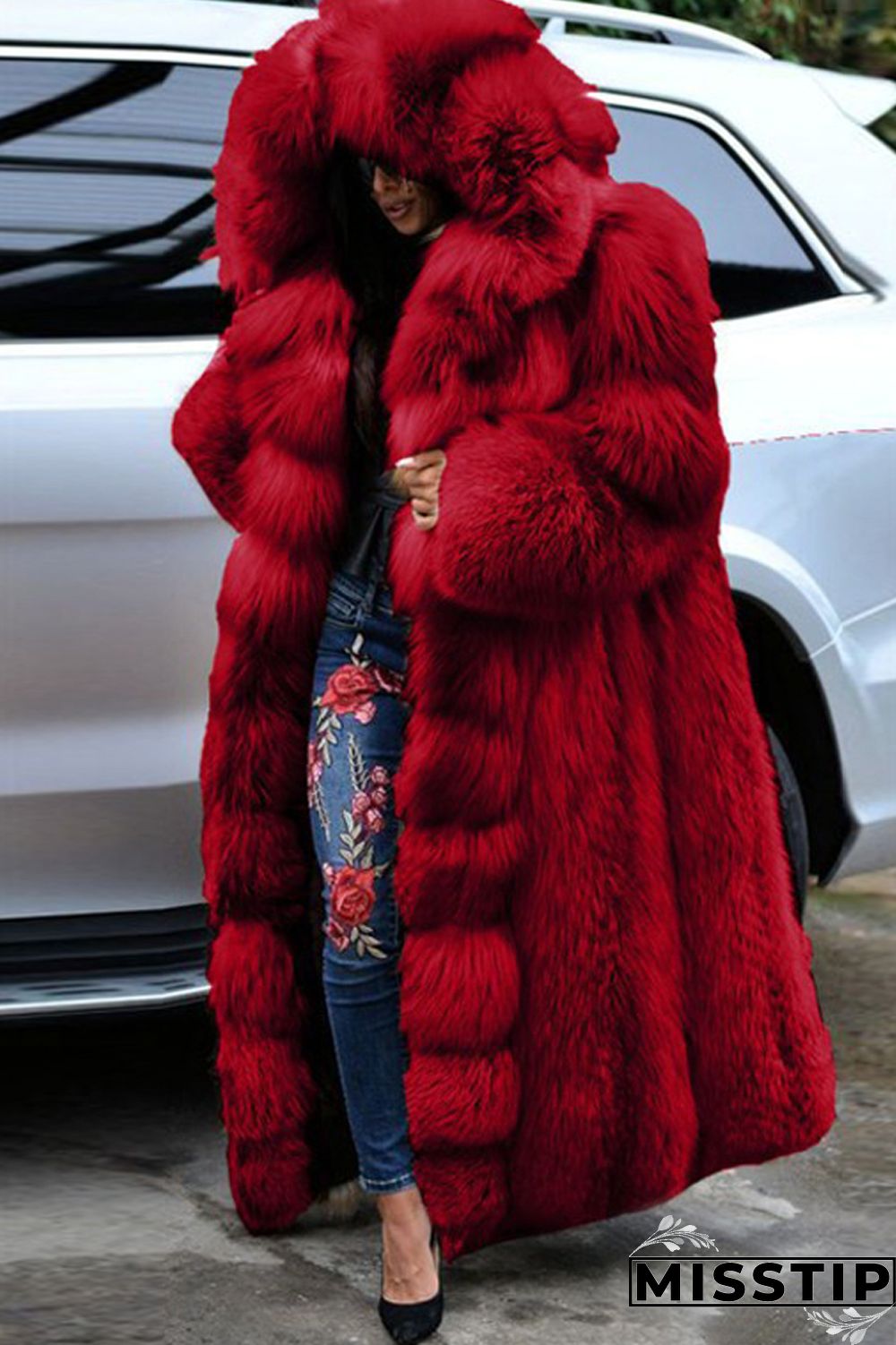 Brown Casual Solid Patchwork Cardigan Hooded Collar Outerwear