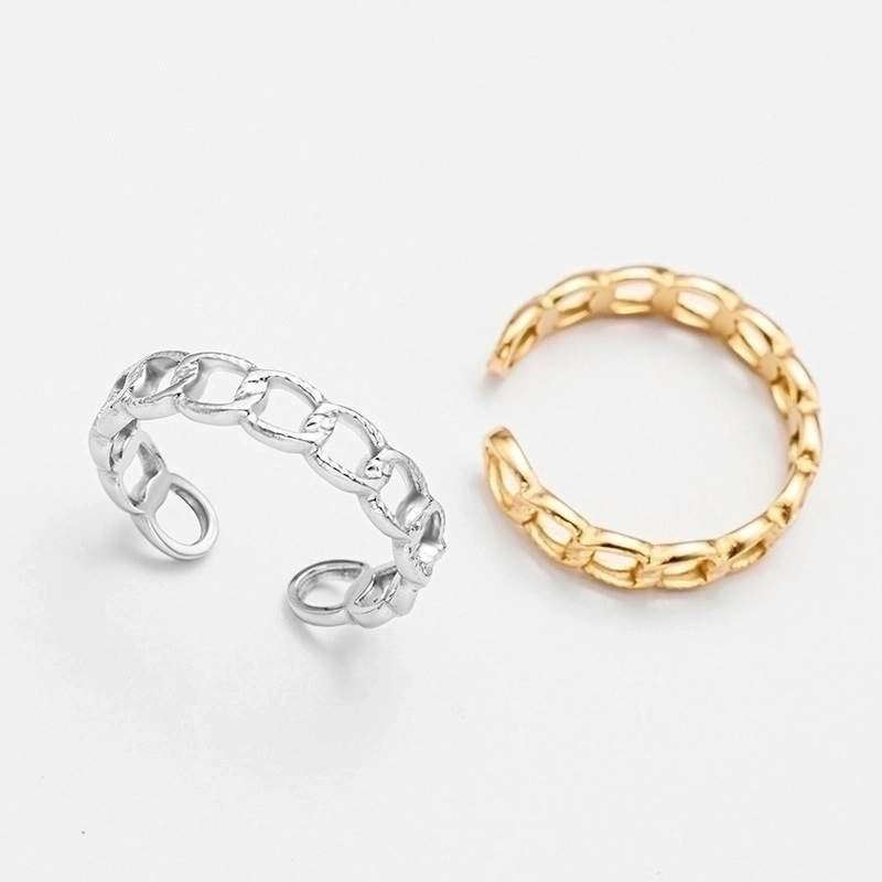 Fashion Geometric 304 Stainless Steel No Inlaid 18K Gold Plated Plating