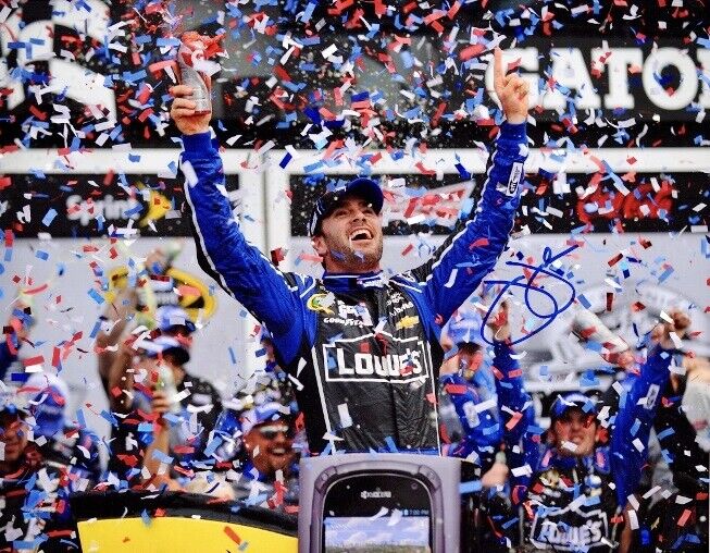 Jimmie Johnson Signed Nascar Auto Racing 11x14 inch Photo Poster painting - 6x Champion