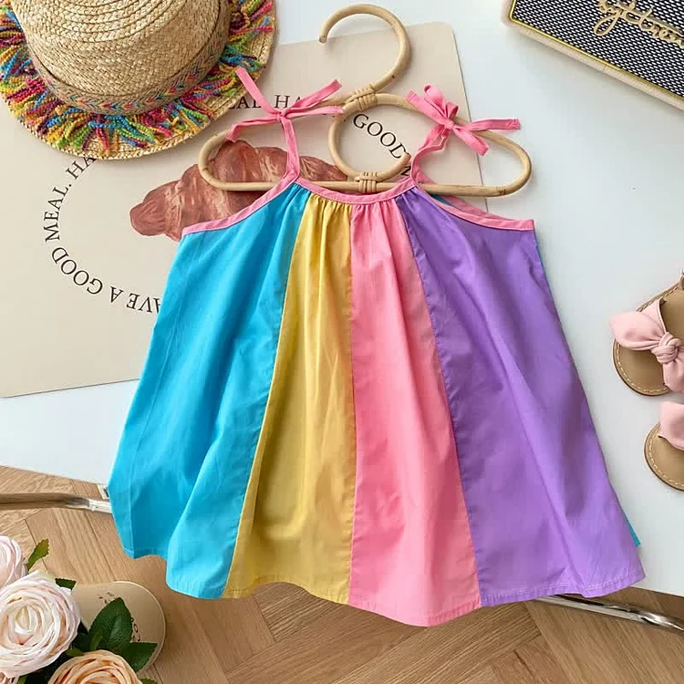 Baby Toddler Rainbow Sling Dress