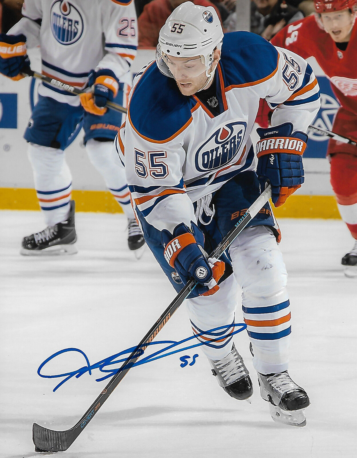 Edmonton Oilers Mark Letestu Signed Autographed 8x10 Photo Poster painting COA