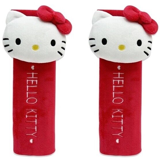 New Hello Kitty Car Seat Belt Shoulder Pads 2pcs Car Accessories Red A Cute Shop - Inspired by You For The Cute Soul 