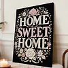 DIY Pearl Painting Home Sweet Home for Home Wall Decor with Frame(30x40cm)
