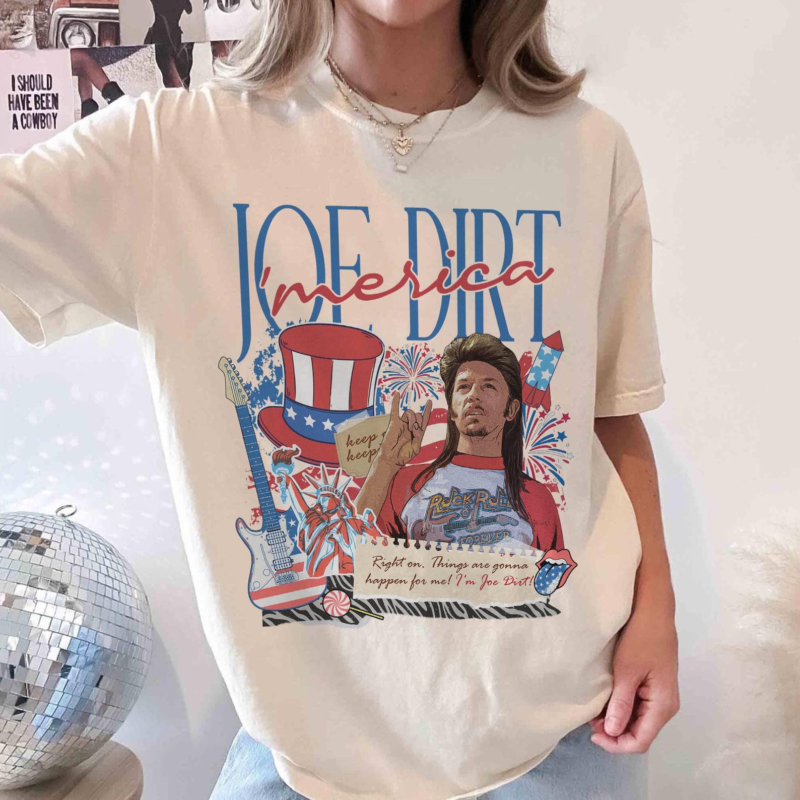 Loveyoufancy Joe Dirt 4th of July Fourth Collage Shirt, Joe Dirt Shirt, Happy 4Th Of July Shirt, Independence Day